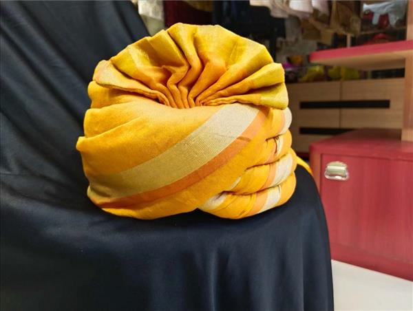 2824 MUSTARD SAFA-N99 SAFA MARRIAGE K B Dresswala