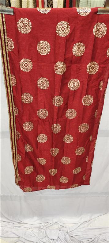 2947 MARRON PS GOLDEN FLOWER PRINT SHAWL-N111 SHAWL K B Dresswala
