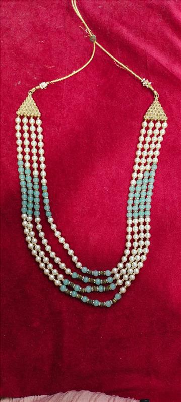 2961 WHITE PISTA MOTI 4 SHER MALA-N13 MALA K B Dresswala
