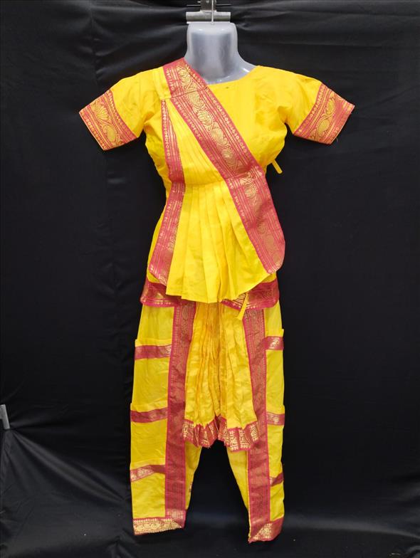 B408 YELLOW BHARATNATYAM BHARATNATYAM K B Dresswala
