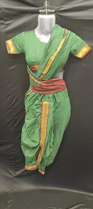 405 GREEN MARRON MARATHI SAREE Marathi K B Dresswala