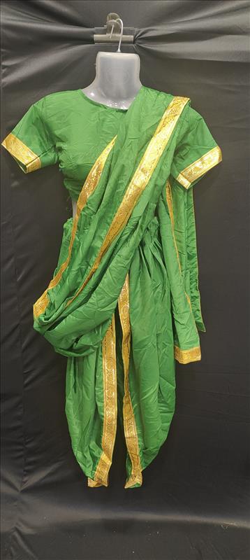 406 GREEN CHAIRMAN GOLDEN BORDER  Marathi K B Dresswala