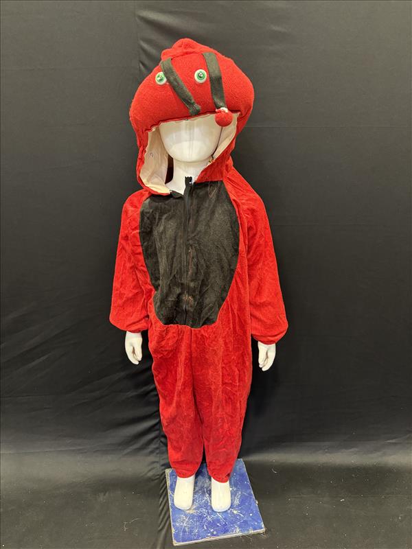 7678 ANT RED ANIMAL AND BIRDS JUMPSUIT K B Dresswala
