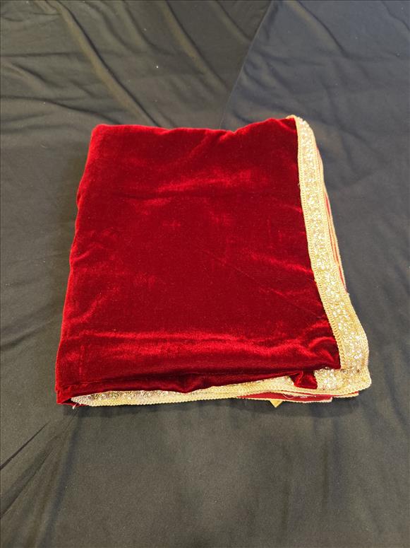 7879 RED GOLDEN SHAWL  SHAWL K B Dresswala